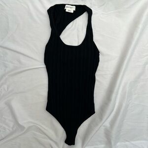 The Line by K | Knit Open Back Bodysuit Onesie Top | Size S